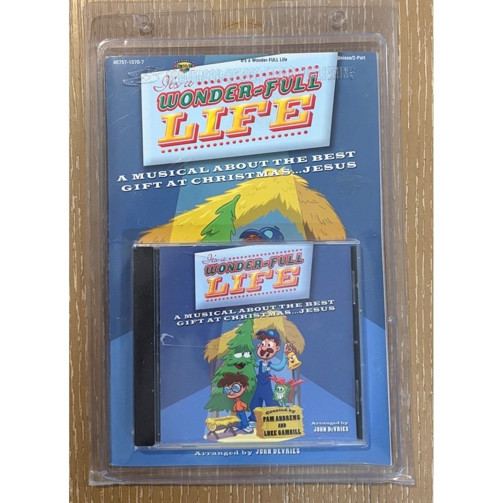 It's a Wonder-full Life‎ Musical CD Pam Andrews Luke Gambill Unison/2-Part Book